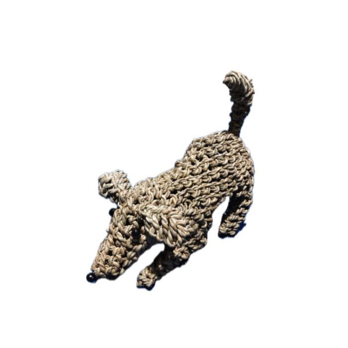 Woven Dog Sculpture