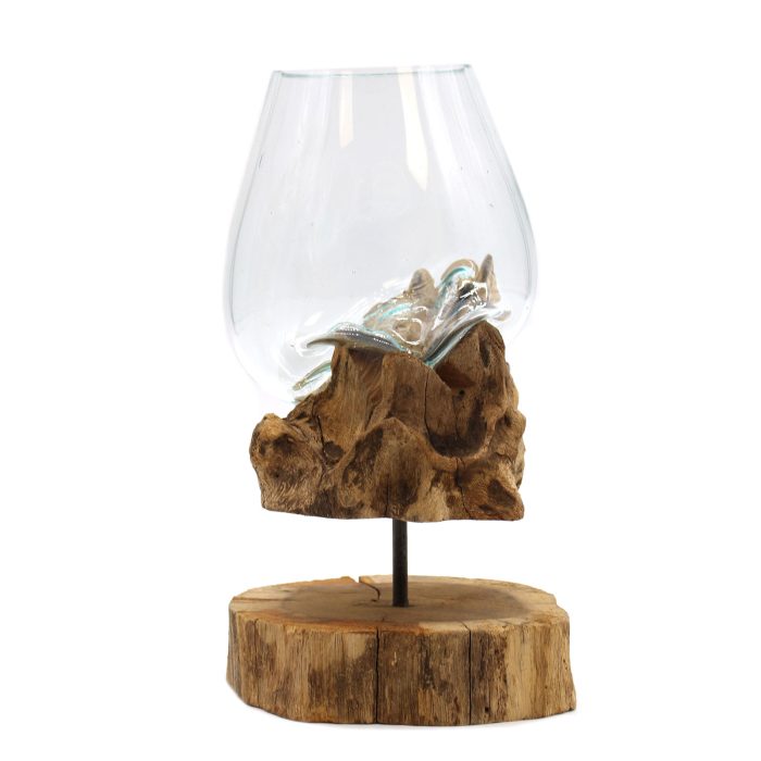 Molten Glass on Wood