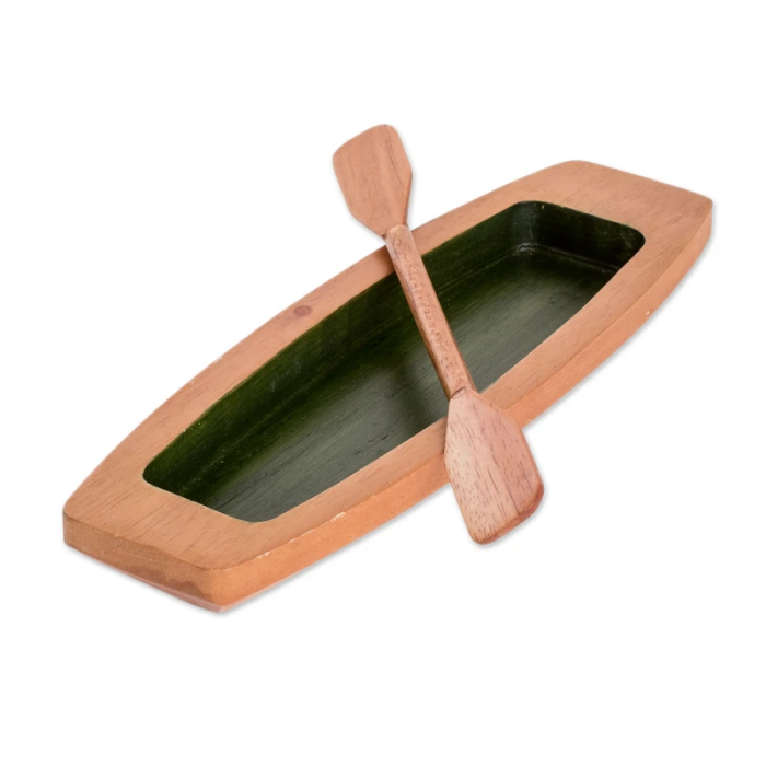 Wood boat catchall