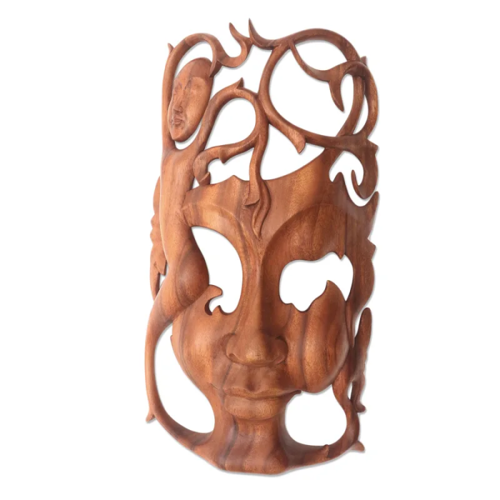 modern wood mask