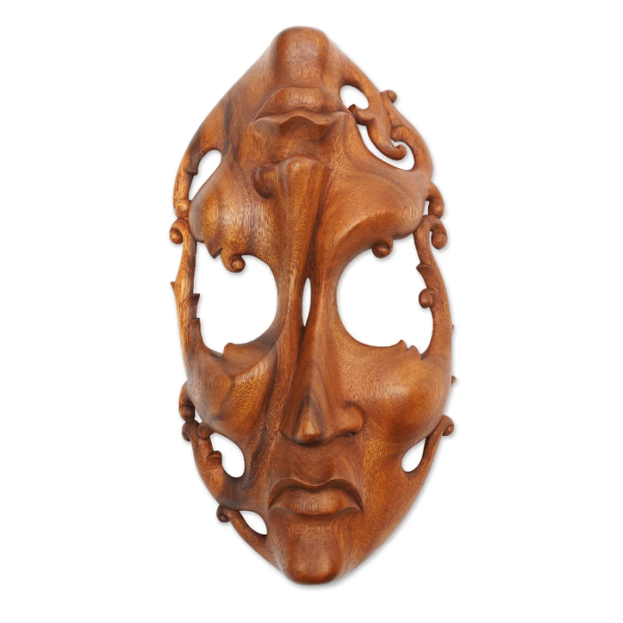 modern wood mask