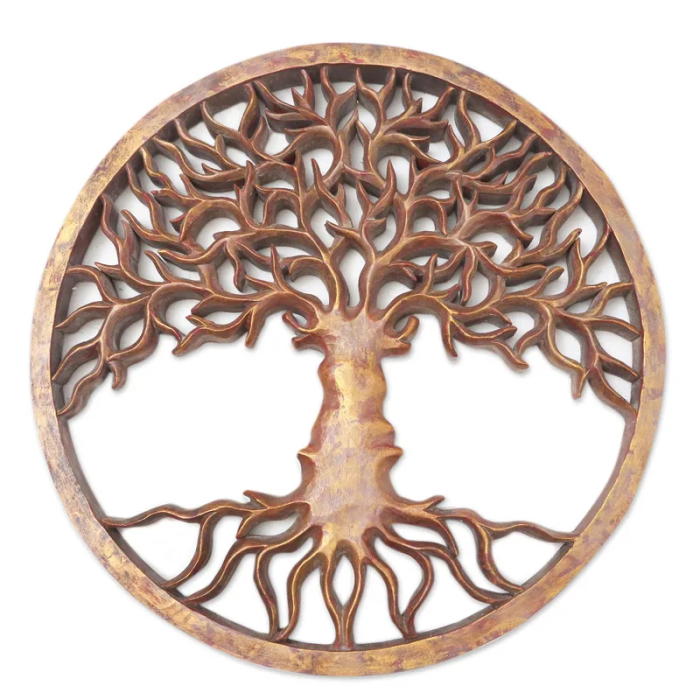wood tree themed panel